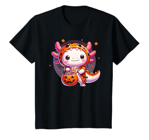Halloween Axolotl Monster Kostüm Trick or Treat Mädchen T-Shirt Halloween Axolotl Monster Kostüm Trick or Treat Mädchen T-Shirt von Halloween Cute Outfits Women Girls