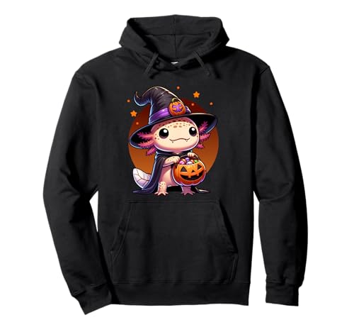 Halloween Hexe Axolotl Trick or Treat Mädchen Frauen Pullover Hoodie Halloween Hexe Axolotl Trick or Treat Mädchen Frauen Pullover Hoodie von Halloween Cute Outfits Women Girls