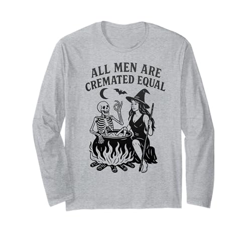 All Men Are Cremated Equal T-Shirt mit Witch Cauldron-Grafik Langarmshirt All Men Are Cremated Equal T-Shirt mit Witch Cauldron-Grafik Langarmshirt von Halloween Designs