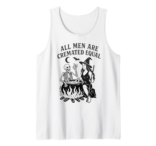 All Men Are Cremated Equal T-Shirt mit Witch Cauldron-Grafik Tank Top All Men Are Cremated Equal T-Shirt mit Witch Cauldron-Grafik Tank Top von Halloween Designs