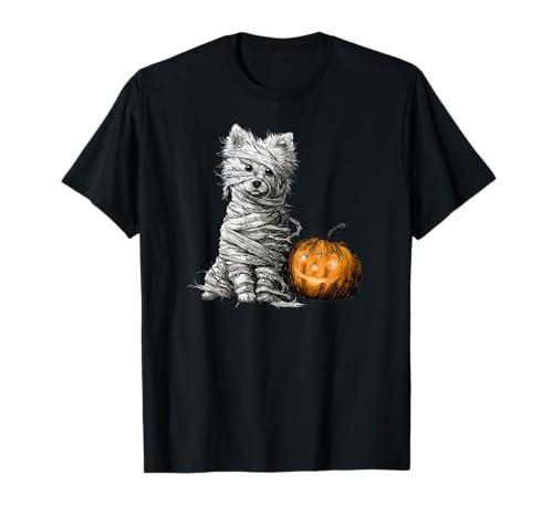 American Eskimo Dog Mummy Happy Halloween Herren Damen T-Shirt American Eskimo Dog Mummy Happy Halloween Herren Damen T-Shirt von Halloween Dog Lover Owner American Eskimo Mummy