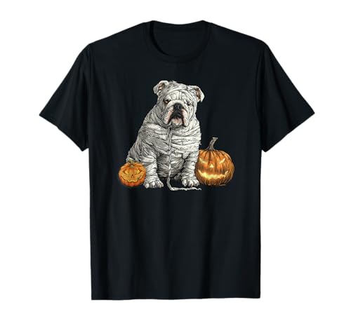 Englische Bulldogge Hund Mama Happy Halloween Männer Frauen T-Shirt Englische Bulldogge Hund Mama Happy Halloween Männer Frauen T-Shirt von Halloween Dog Lover Owner Bulldog Mummy