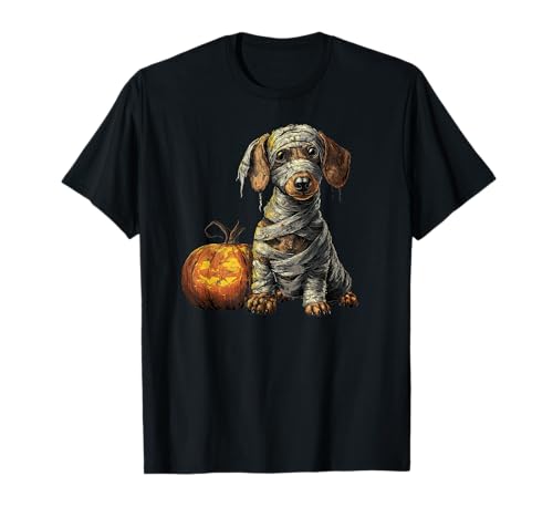 Dackel Hund Mama Happy Halloween Männer Frauen T-Shirt Dackel Hund Mama Happy Halloween Männer Frauen T-Shirt von Halloween Dog Lover Owner Dachshund Mummy