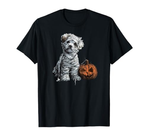 Malteser Hund Mama Happy Halloween Männer Frauen T-Shirt Malteser Hund Mama Happy Halloween Männer Frauen T-Shirt von Halloween Dog Lover Owner Maltese Mummy