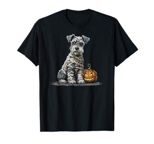 Schnauzer Hund Mama Happy Halloween Herren Damen T-Shirt von Halloween Dog Lover Owner Schnauzer Mummy