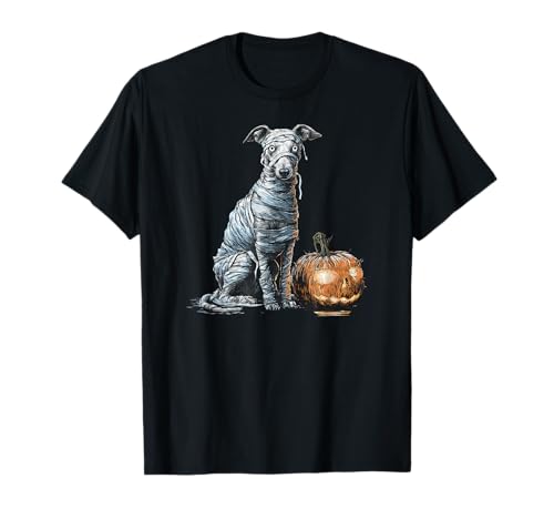 Whippet Hund Mama Happy Halloween Männer Frauen T-Shirt Whippet Hund Mama Happy Halloween Männer Frauen T-Shirt von Halloween Dog Lover Owner Whippet Mummy