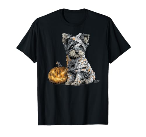 Yorkshire Dog Mummy Happy Halloween Herren Damen T-Shirt Yorkshire Dog Mummy Happy Halloween Herren Damen T-Shirt von Halloween Dog Lover Owner Yorkshire Mummy