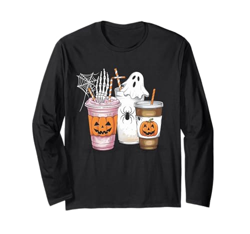 Halloween Getränke Skelett Gruselige Geister Spinne Kürbis Kinder Langarmshirt Halloween Getränke Skelett Gruselige Geister Spinne Kürbis Kinder Langarmshirt von Halloween Drinks