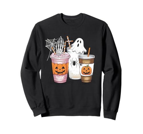Halloween Getränke Skelett Gruselige Geister Spinne Kürbis Kinder Sweatshirt Halloween Getränke Skelett Gruselige Geister Spinne Kürbis Kinder Sweatshirt von Halloween Drinks
