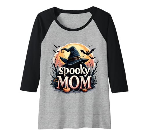 Damen Spooky Mom Hexenhut Halloween Raglan Damen Spooky Mom Hexenhut Halloween Raglan von Halloween Familie Mama Humor
