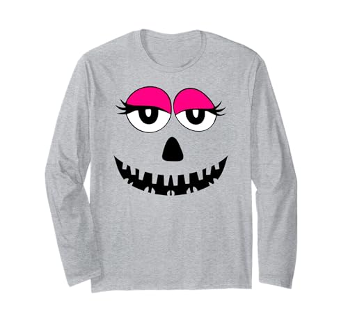 Lustige gruselige gruselige Süßigkeiten Halloween Gesicht Kürbis Gesicht Frauen Langarmshirt Lustige gruselige gruselige Süßigkeiten Halloween Gesicht Kürbis Gesicht Frauen Langarmshirt von Halloween Family Matching Shirts Apparel