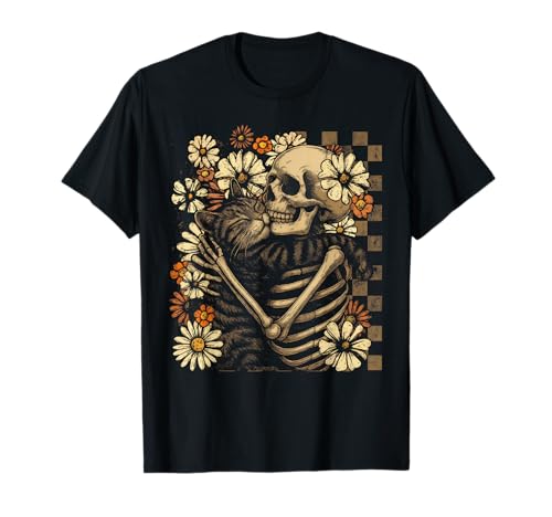 Florales Skelett umarmende Katze Halloween Katzenliebhaber Katze Mama Papa T-Shirt Florales Skelett umarmende Katze Halloween Katzenliebhaber Katze Mama Papa T-Shirt von Halloween Floral Skeleton Hugging Cat Tees