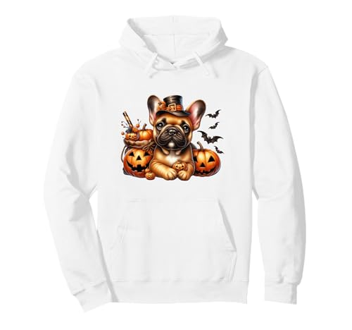 White Halloween French Bulldog Must Haves for Girls Frenchie Pullover Hoodie von Halloween Frenchie Gifts For French Bulldog Lovers