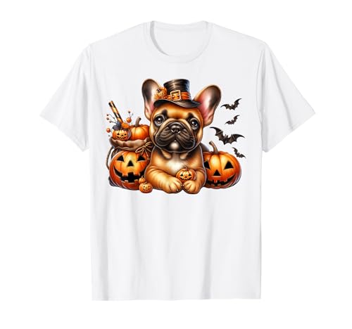 White Halloween French Bulldog Must Haves for Girls Frenchie T-Shirt von Halloween Frenchie Gifts For French Bulldog Lovers