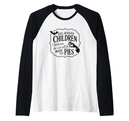 Gut erzogene Kinder willkommen Raglan Gut erzogene Kinder willkommen Raglan von Halloween Fun Quotes Humorous Sayings
