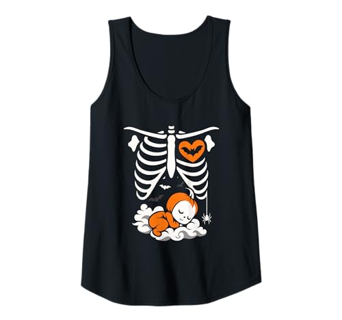 Damen Halloween Lustiges Kostüm Schwangere Frau Kürbis Rippenkäfig Tank Top Damen Halloween Lustiges Kostüm Schwangere Frau Kürbis Rippenkäfig Tank Top von Halloween Funny Costume Pregnant Woman Pumpkin