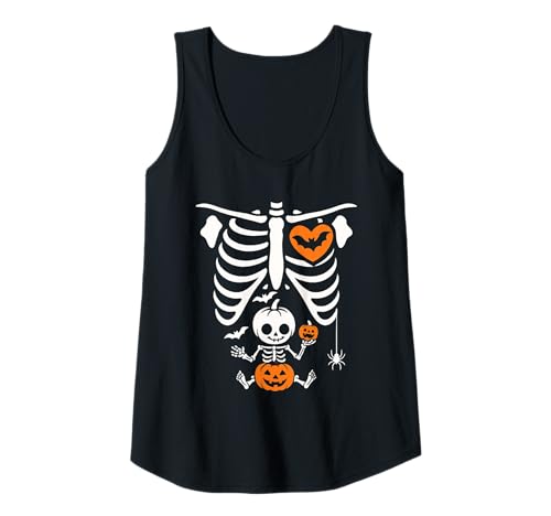Damen Halloween Lustiges Kostüm Schwangere Frau Kürbis Rippenkäfig Tank Top Damen Halloween Lustiges Kostüm Schwangere Frau Kürbis Rippenkäfig Tank Top von Halloween Funny Costume Pregnant Woman Pumpkin