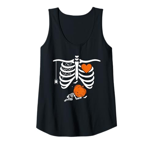Damen Halloween Lustiges Kostüm Schwangere Frau Kürbis Rippenkäfig Tank Top Damen Halloween Lustiges Kostüm Schwangere Frau Kürbis Rippenkäfig Tank Top von Halloween Funny Costume Pregnant Woman Pumpkin