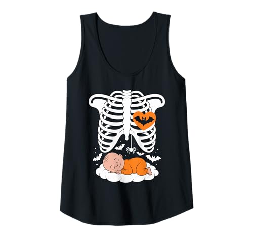 Damen Halloween Lustiges Kostüm Schwangere Frau Kürbis Rippenkäfig Tank Top Damen Halloween Lustiges Kostüm Schwangere Frau Kürbis Rippenkäfig Tank Top von Halloween Funny Costume Pregnant Woman Pumpkin