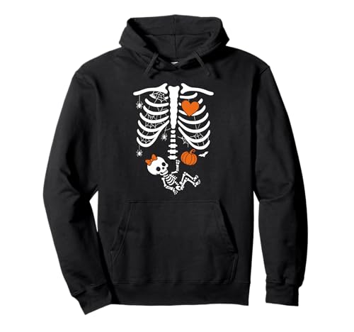 Kostüm Schwangere Frau Skelett Halloween Schwangerschaft Mädchen Pullover Hoodie Kostüm Schwangere Frau Skelett Halloween Schwangerschaft Mädchen Pullover Hoodie von Halloween Funny Costume Pregnant Woman Pumpkin