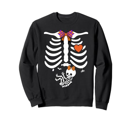 Kostüm Schwangere Frau Skelett Halloween Schwangerschaft Mädchen Sweatshirt Kostüm Schwangere Frau Skelett Halloween Schwangerschaft Mädchen Sweatshirt von Halloween Funny Costume Pregnant Woman Pumpkin