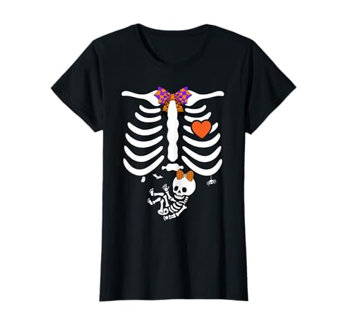 Kostüm Schwangere Frau Skelett Halloween Schwangerschaft Mädchen T-Shirt Kostüm Schwangere Frau Skelett Halloween Schwangerschaft Mädchen T-Shirt von Halloween Funny Costume Pregnant Woman Pumpkin