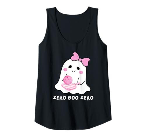 Damen Preppy Pickleball Halloween Pickle-Boo Ghost Pastell Pink Tank Top von Halloween Funny Pickleball Shirts by Southerngal
