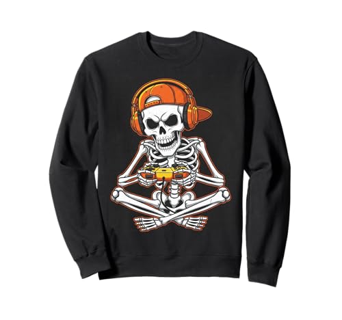 Lustiges Skelett Gamer Halloween Video Gaming Jungen Herren Kinder Sweatshirt Lustiges Skelett Gamer Halloween Video Gaming Jungen Herren Kinder Sweatshirt von Halloween Game Humor Costume Funny Skeleton
