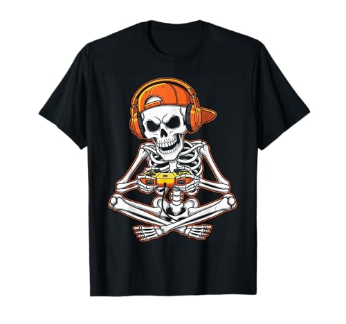 Lustiges Skelett Gamer Halloween Video Gaming Jungen Herren Kinder T-Shirt Lustiges Skelett Gamer Halloween Video Gaming Jungen Herren Kinder T-Shirt von Halloween Game Humor Costume Funny Skeleton