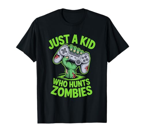 Nur EIN Kind, das Zombies jagt Halloween-Gamer T-Shirt Nur EIN Kind, das Zombies jagt Halloween-Gamer T-Shirt von Halloween Gamer Spooky Gamer Vibes