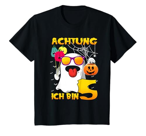 Kinder Halloween Geister 5. Geburtstag Junge Mädchen 5 Jahre Kostüm T-Shirt Kinder Halloween Geister 5. Geburtstag Junge Mädchen 5 Jahre Kostüm T-Shirt von Halloween Geburtstag