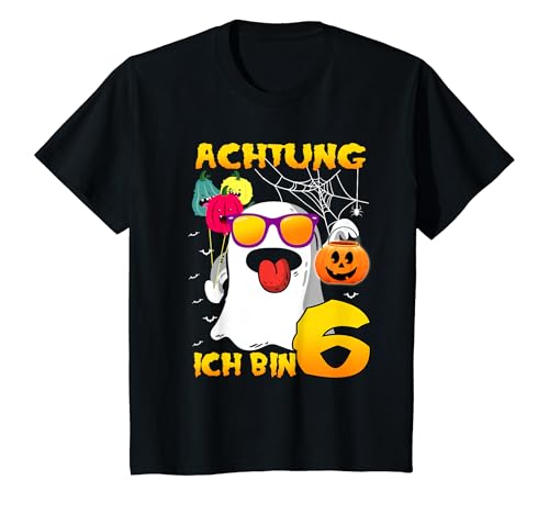 Kinder Halloween Geister 6. Geburtstag Junge Mädchen 6 Jahre Kostüm T-Shirt Kinder Halloween Geister 6. Geburtstag Junge Mädchen 6 Jahre Kostüm T-Shirt von Halloween Geburtstag