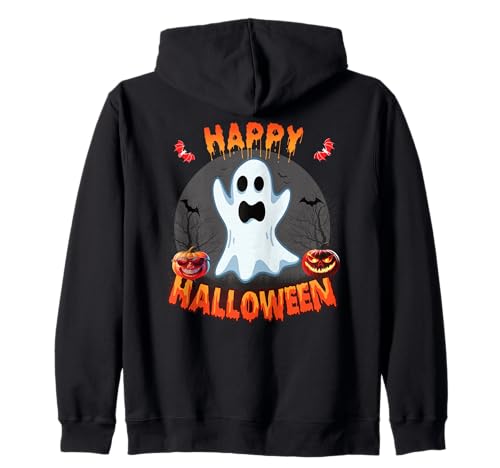 Geister Kostüm süßer Geist Fun Halloween Kinder Kürbis Kapuzenjacke von Halloween Geister Gespenst Mädchen & Damen