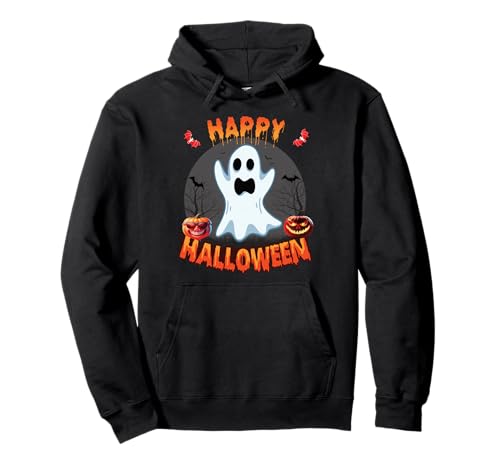 Geister Kostüm süßer Geist Fun Halloween Kinder Kürbis Pullover Hoodie von Halloween Geister Gespenst Mädchen & Damen