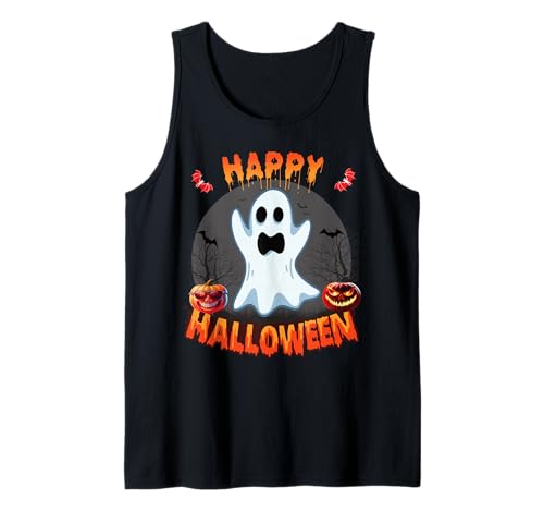 Geister Kostüm süßer Geist Fun Halloween Kinder Kürbis Tank Top von Halloween Geister Gespenst Mädchen & Damen