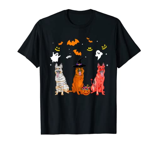 Halloween Deutscher Schäferhund Hunde Liebhaber Mama Hexe Dämon T-Shirt von Halloween German Shepherd Dogs Lovers Costume
