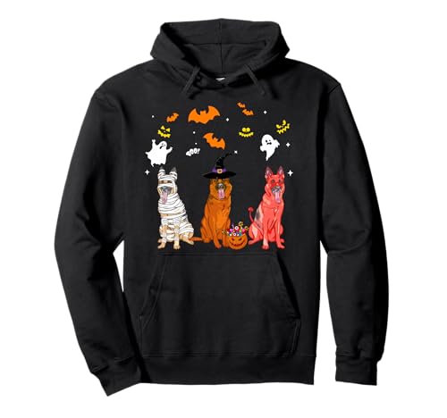 Halloween Deutscher Schäferhund Liebhaber Mama Hexe Dämon Pullover Hoodie von Halloween German Shepherd Dogs Lovers Costume