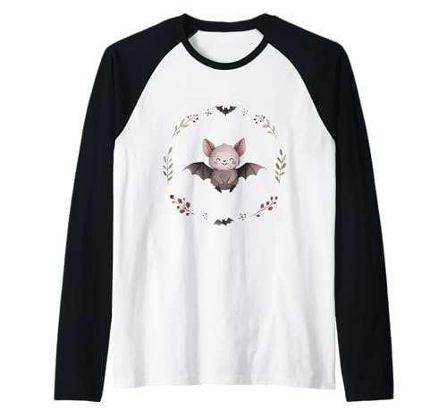 Niedliche Fledermaus Kinder Halloween Fledermäuse Kind Raglan Niedliche Fledermaus Kinder Halloween Fledermäuse Kind Raglan von Halloween Geschenke Kinder Grusel Geschenkideen