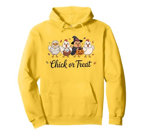 Lustiges Küken oder Leckerli Halloween Gruseljahresgeschenk Männer Frauen Pullover Hoodie von Halloween Ghost Chicken Fall Vibes Graphic Design