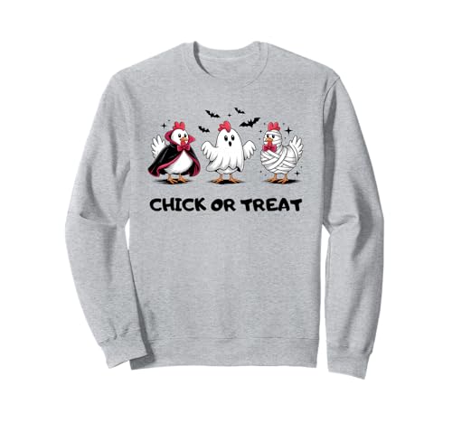 Lustiges Küken oder Leckerli Halloween Gruseljahresgeschenk Männer Frauen Sweatshirt von Halloween Ghost Chicken Fall Vibes Graphic Design