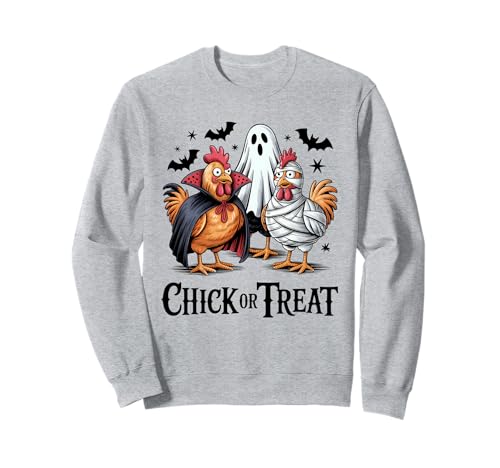 Lustiges Küken oder Leckerli Halloween Gruseljahresgeschenk Männer Frauen Sweatshirt Lustiges Küken oder Leckerli Halloween Gruseljahresgeschenk Männer Frauen Sweatshirt von Halloween Ghost Chicken Fall Vibes Graphic Design