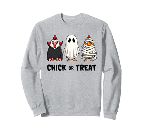 Lustiges Küken oder Leckerli Halloween Gruseljahresgeschenk Männer Frauen Sweatshirt Lustiges Küken oder Leckerli Halloween Gruseljahresgeschenk Männer Frauen Sweatshirt von Halloween Ghost Chicken Fall Vibes Graphic Design
