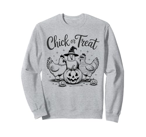 Lustiges Küken oder Leckerli Halloween Gruseljahresgeschenk Männer Frauen Sweatshirt Lustiges Küken oder Leckerli Halloween Gruseljahresgeschenk Männer Frauen Sweatshirt von Halloween Ghost Chicken Fall Vibes Graphic Design