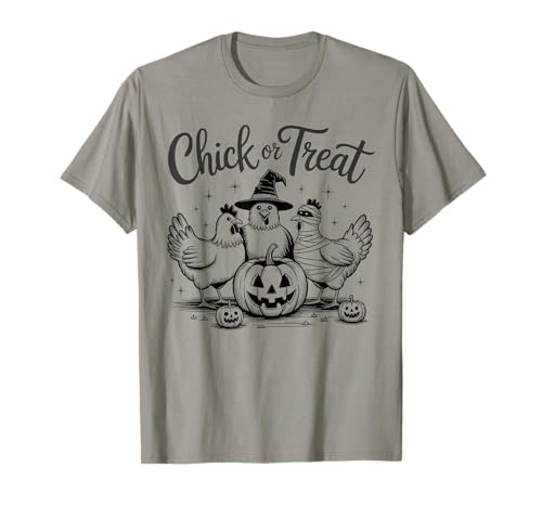 Lustiges Küken oder Leckerli Halloween Gruseljahresgeschenk Männer Frauen T-Shirt Lustiges Küken oder Leckerli Halloween Gruseljahresgeschenk Männer Frauen T-Shirt von Halloween Ghost Chicken Fall Vibes Graphic Design