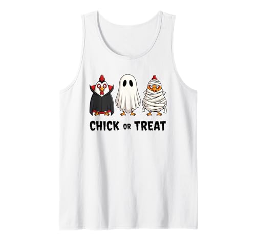 Lustiges Küken oder Leckerli Halloween Gruseljahresgeschenk Männer Frauen Tank Top Lustiges Küken oder Leckerli Halloween Gruseljahresgeschenk Männer Frauen Tank Top von Halloween Ghost Chicken Fall Vibes Graphic Design