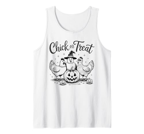 Lustiges Küken oder Leckerli Halloween Gruseljahresgeschenk Männer Frauen Tank Top Lustiges Küken oder Leckerli Halloween Gruseljahresgeschenk Männer Frauen Tank Top von Halloween Ghost Chicken Fall Vibes Graphic Design