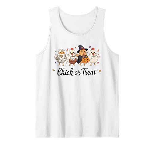 Lustiges Küken oder Leckerli Halloween Gruseljahresgeschenk Männer Frauen Tank Top Lustiges Küken oder Leckerli Halloween Gruseljahresgeschenk Männer Frauen Tank Top von Halloween Ghost Chicken Fall Vibes Graphic Design