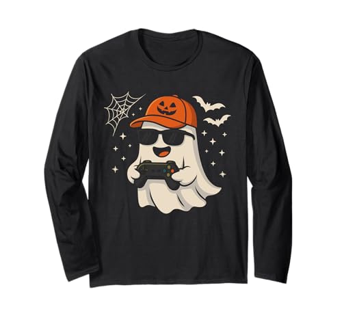 Halloween Ghost Gamer Lustiges Kostüm Gaming Herren Jungen Kinder Langarmshirt Halloween Ghost Gamer Lustiges Kostüm Gaming Herren Jungen Kinder Langarmshirt von Halloween Ghost Gamer Spooky Men Kids Apparel