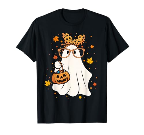 Halloween Geist Brille Niedlich Leopard Bandana Mädchen Frauen T-Shirt Halloween Geist Brille Niedlich Leopard Bandana Mädchen Frauen T-Shirt von Halloween Ghost Glasses Cute Leopard Bandana Ades