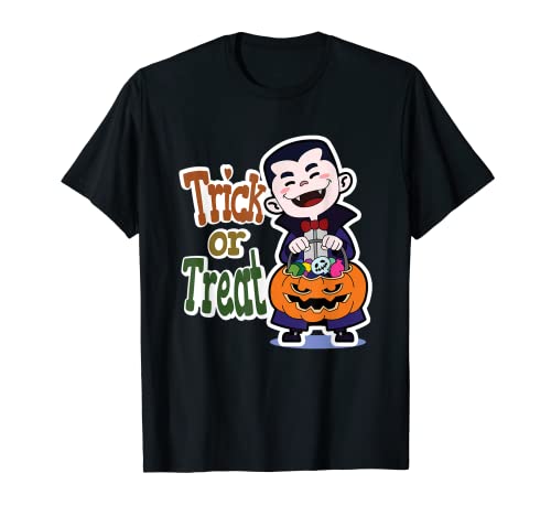 Halloween, Kinder, Jungen, Mädchen, Trick or Treat, Vampir, Kürbis T-Shirt von Halloween Gifts by Art Like Wow